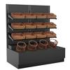 Structural Concepts CB7282 72in Black Laminate Straight Base Self-Service Bread Wall 