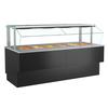 Structural Concepts FB5S-4H 64in Black Heated Food Bar with Glass Sneeze Guard 