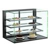 Structural Concepts NR4835DSV Reveal 48in Black Countertop Glass Display Case with Top Lights 