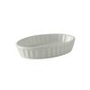 Tuxton China Inc DuraTux 6oz White Ceramic Oval Crème Brule Dish - 1dz - BWK-0602 