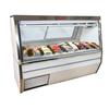 Howard McCray SC-CFS34N-6-LED 72in Narrow Depth Double Duty Fish/Poultry Display Case White 