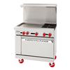 American Range 36in Gas 2 Burner Range with 24in Left Side Manual Griddle - AR-24G-2B-C 
