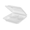 GET Eco-Takeout's 9inx 9in 3 Comp Reusable Container - Clear - EC-12-1-CL 