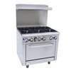 Falcon Food Service 36in (6) Burner Gas Range with Convection Oven - AR36-6C 