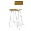 Just Chair Manufaturing M90530 CITYStyle Urban Steel Barstool with Hairpin Legs & Footrest 
