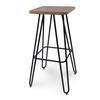 Just Chair Manufaturing CITYStyle Urban Steel Backless Barstool with Hairpin Legs - M90530X-COM 