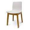 Just Chair Manufaturing W90218 CITYStyle Urban Wood Frame Chair with White Polypropylene Seat 