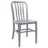 Just Chair Manufaturing Industrial Aluminum Welded Frame Side Chair with Slat Back - A22018-PS-COM 