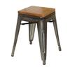 Just Chair Manufaturing Industrial Galvanized Welded Frame Stacking Backless Stool - G42518X-SS 