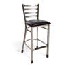 Just Chair Manufaturing M20130-CC-PS Industrial Ladder Back Clear Coated Steel Frame Bar Stool 