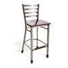 Just Chair Manufaturing M20130-CC-VS Industrial Ladder Back Clear Coated Steel Frame Bar Stool 