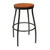 Just Chair Manufaturing Industrial Black Powder Coat Metal Frame Backless Bar Stool - M66830X 