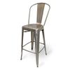 Just Chair Manufaturing S42630 Industrial Steel Frame Tolix Style Indoor Bar Stool 