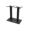 Just Chair Manufaturing TBFLAT-RECT Metal Dining Height 16in x 28in Double Column X-Top Table Base 