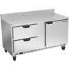 beverage-air 60in Wide Two Section Worktop Refrigerator With Two Drawers - WTRD60AHC-2-FIP 