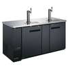 Peach Foodservice PDD-3 69in Triple Keg Draft beer cooler With Black Vinyl Exterior 