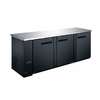 Peach Foodservice PBB-4 90in Solid Three Door Back Bar Refrigerator 
