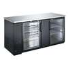 Peach Foodservice PBB-3G 69in Two Door Glass Door Back Bar Cooler 