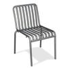 Just Chair Manufaturing A33018 Aluminum Silver Grey Powder Coated Stackable Outdoor Chair 