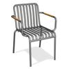 Just Chair Manufaturing Molded & Welded Aluminum Stackable Outdoor Arm Chair - A33018A 