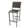Just Chair Manufaturing A67030 Aluminum Frame Outdoor Bar Stool with Woven Back & Seat 