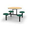 Just Chair Manufaturing CLUS-RD36-4S-BS Cluster 36in diameter Welded Steel Black Table Island Unit 