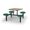 Just Chair Manufaturing CLUS-SQ36-4S-BS Cluster 36in x 36in Welded Steel Black Table Island Unit 
