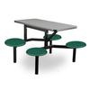 Just Chair Manufaturing CLUS-SQ42-4S-BS Cluster 42in x 42in Welded Steel Black Table Island Unit 