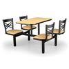 Just Chair Manufaturing CLUS-SQ42-4S-MB Cluster 42in x 42in Welded Steel Black Table Island Unit 