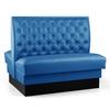 Just Chair Manufaturing JBD-SBT-42-GR1/COM 42"H Double Sided Custom Booth with Upholstered Back & Seat 