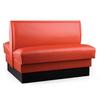 Just Chair Manufaturing 36"H Double Sided Custom Booth with Upholstered Back & Seat - JBD-UPL-36-GR1/COM 