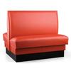 Just Chair Manufaturing 42"H Double Sided Custom Booth with Upholstered Back & Seat - JBD-UPL-42-GR1/COM 