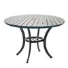 Just Chair Manufaturing PW801TT-36R Antique Gray Aluminum 36in Diameter Dining Height Table Unit 