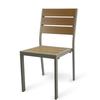 Just Chair Manufaturing PW80318 Welded Aluminum Frame Weather-Proof Stacking Side Chair 