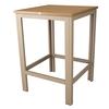 Just Chair Manufaturing Natural Grain Aluminum 30in x 30in Bar Height Outdoor Table - PW803TT-3030-BAR-TAN 