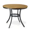Just Chair Manufaturing PW806TT-48R Natural Grain Aluminum Outdoor 48in Dining Height Table Unit 
