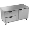 beverage-air 60in Wide Two Section Worktop Freezer With Two Drawers - WTFD60AHC-2-FLT 