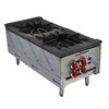 American Range Double 3 Ring Burner Gas Stock Pot Range - SPSH-18-2 