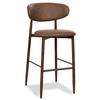 Just Chair Manufaturing U44530 Petal Steel Frame Barstool with Curved Floating Back 