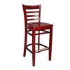 Just Chair Manufaturing W20130-SS Ladder Back German Beech Wood Frame Bar Stool with Wood Seat 