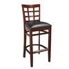 Just Chair Manufaturing W27130-PS Window Back German Beech Wood Frame Bar Stool with Black Seat 