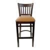 Just Chair Manufaturing W34730-PS Floating Slat Back German Beech Wood Frame Barstool 
