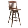 Just Chair Manufaturing Schoolhouse Slat Back German Beech Wood Swivel Barstool - W36430-SWL 
