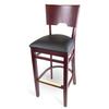Just Chair Manufaturing W70730-PS-BVS Floating Back German Beech Wood Frame Barstool 