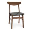 Just Chair Manufaturing W73018-BLK Saddle Back German Beech Wood Chair 