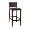 Just Chair Manufaturing W79030-BLK Tapered Back German Beech Wood Frame Barstool 