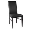 Just Chair Manufaturing WL51118-BLK Upholstered Tall Pullover Back Wood Finish Metal Frame Chair 