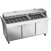 beverage-air 72in 30 Pan Dual Sided Mega Top Sandwich Salad Prep Table - SPE72HC-30M-DS 