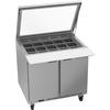 beverage-air 36in 15 Pan Two Section Mega Top Sandwich Salad Prep Table - SPE36HC-15M-STL 