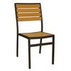 H&D Commercial Seating Aluminum Patio Chair with Black Frame & Poly Rope Seat - 7045S 